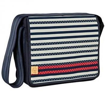 Cesto Pannolini Lässig Messenger – Blu a Strisce Zigzag