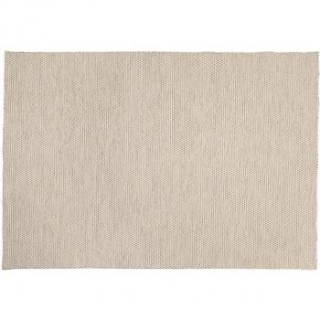Alfombra de lana blanca y marrón 160x230 cm