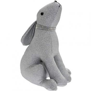 Glittering Silver Moon Hare Door Blocker
