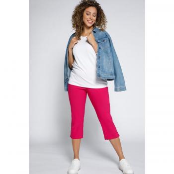 Comfort Fit Plus Size Capri Pants in Pink