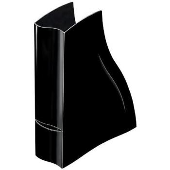 Elegant Black Polystyrene Magazine Holder – CEP Isis A4 Finger Grip, Ref 2136901