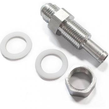 6AN Bulkhead Fitting to 5/16 Hose Barb