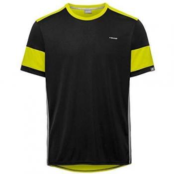 T-shirt de sport Head pour Homme en Noir/Jaune Taille S