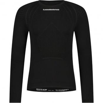Maglietta Intima Tenica A-Maniche-Lunghe Vertex Nero Opaco S-M