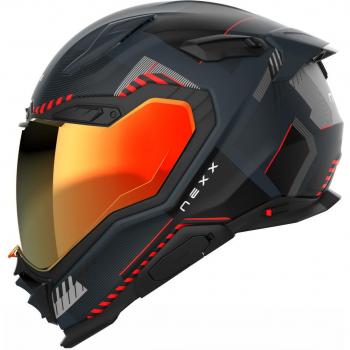 Casco NEXX X.WST 3 Fluence Gris-Rojo (Tamaño L)