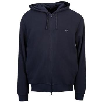 Sweat à zip Emporio Armani Lounge Homme Bleu M