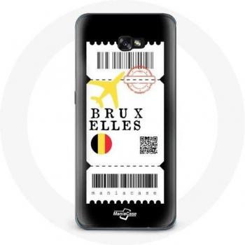 Brussels Flight Ticket Design Case for Samsung Galaxy A5 2017