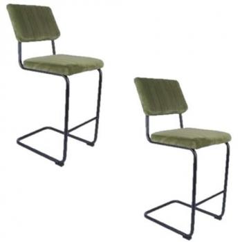 Tabourets Cantilevers Velours Keen