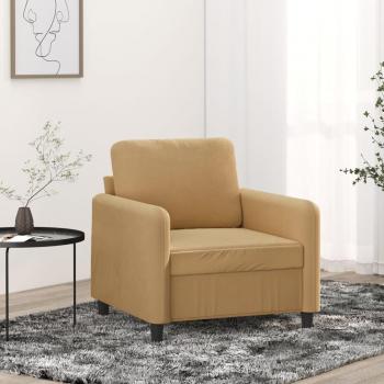 Día y Noche Sillón de terciopelo marrón 60 cm