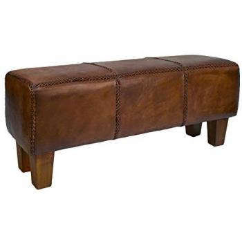 Moycor Banqueta con Detalle de Trenza en Piel