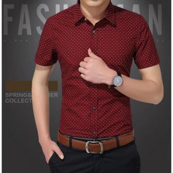 Trendiges Männershirt mit Punkten – 5XL, neue Baumwollqualität
