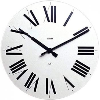 Alessi Firenze Wanduhr, Ø 36 cm, Quarzwerk, ABS, weiß