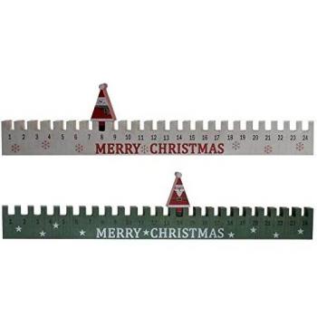 Calendrier de l'Avent en bois Dkd Home Decor 20 pièces 58x2x6 cm