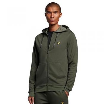 Sudadera Lyle & Scott Verde Capucha Cierre Zíper