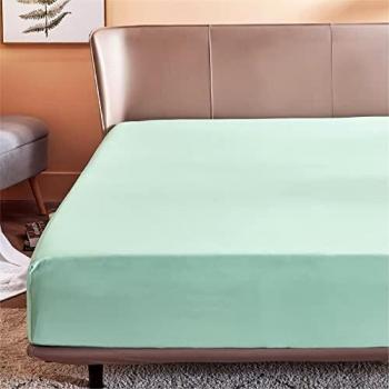BEDSURE Drap Housse à Rebord Élastique 140x190 – Vert d'eau