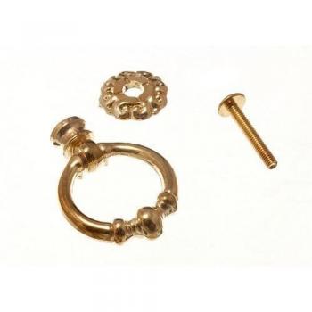 5MM EB Cupboard Door Handle Ring Pull Knob & Back Plate with Screws (Pack of 200)