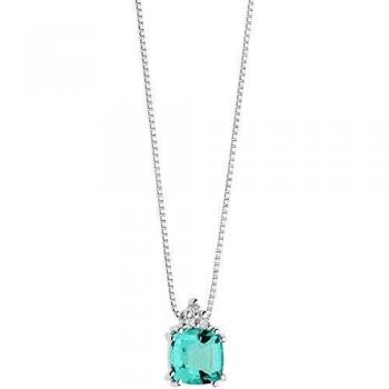 Collier Émeraude Éclatante en Or 18Kt et Diamants