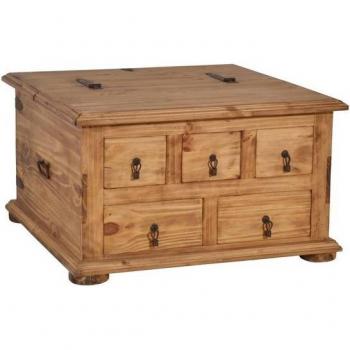 MiaMöbel Mexikanischer Couchtisch aus massivem Holz