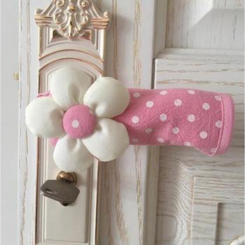 Housse de Poignée Pastoral Floral à Pois 100% Coton