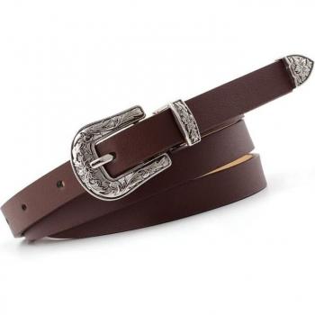 Cinturón de Lujo Vintage con Pin Tallado