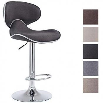 Chaise de Bar avec Repose-Pieds en Chrome