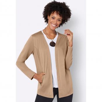Modische Shirtjacke in Camel