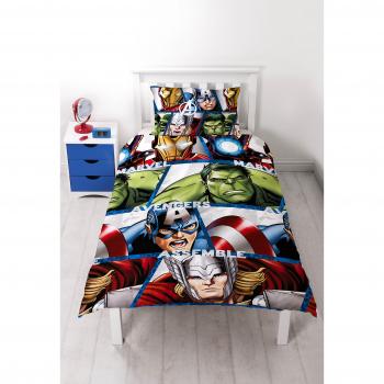 DMASHEDS003UK1 Multi-Colour Marvel Duvet with Shield Motif
