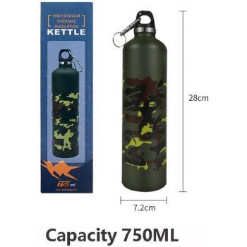 Wandern & Reisen Edelstahl Thermoskanne, hohe Kapazität, vakuumisoliert, 750ML