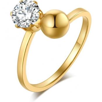 Joyas R76: Anillo de Acero, Perla y Circonita