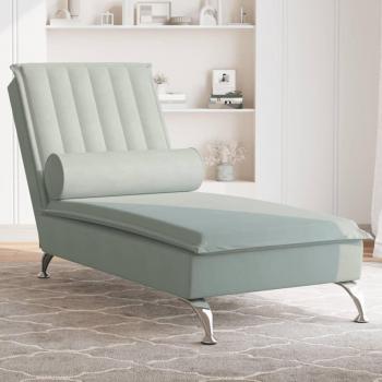 Chaise longue de massage design gris clair