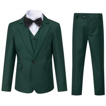 Traje de Niño Sliktaa Verde con Blazer y Chaleco 130CM