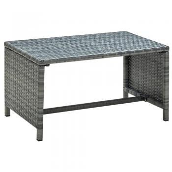 Table Basse Extérieure 70x40x38 cm Résine Tressée