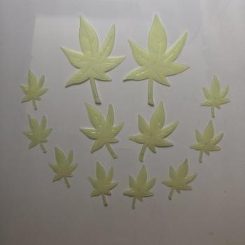 Sticker Hojas Oscura Brillante 8,5x8,5 CM