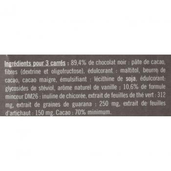 Chocolat Minceur en Carrés 30 Sachets