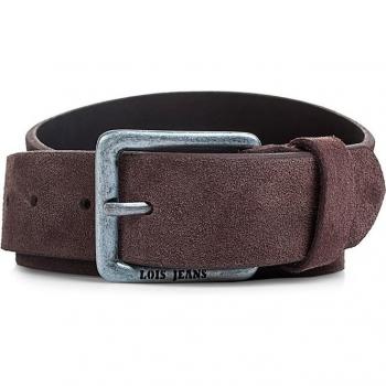 Cinturón de cuero genuino con hebilla de metal para hombre