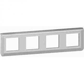 Plaque de finition 4 modules horizontale Legrand 078808L, blanche