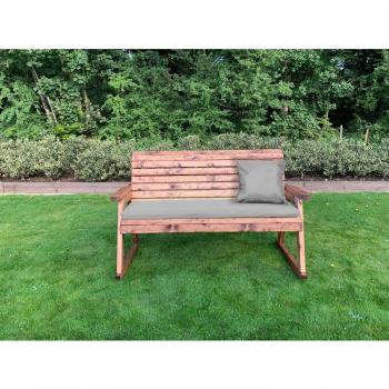 Grey Three Seater Rocker with Cushion