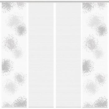 Schiebegardine SPOTTI 4er Set, Bambus-Optik, blickdicht