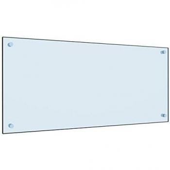 Sonata Kitchen Backsplash, White, 90x40 cm, Tempered Glass