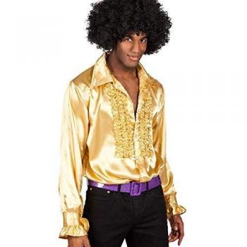 Boland Gold‑Rüsche‑T-Shirt – Herren Kostüm für Mottoparty & Karneval