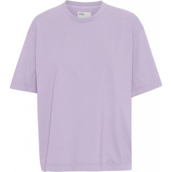 Camiseta orgánica de mujer oversized color lavanda Colorful Standard