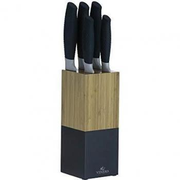 Viners Horizon Indigo Knife Block Set, 5 Piece Stainless Steel