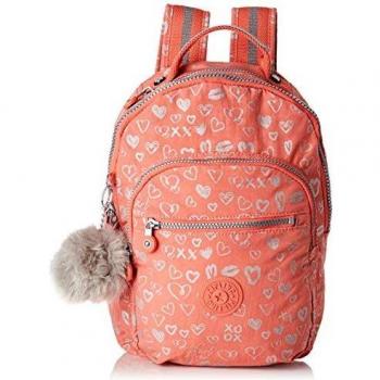 Kipling Seoul Go S Kid's Backpack, 35 cm, 14 Liters, Hearty Pink Metallic Multicolor