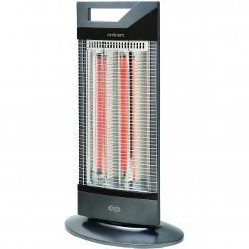 Argoclima Ambient calefactor halógeno 1000 W, Aluminio, Negro y Gris