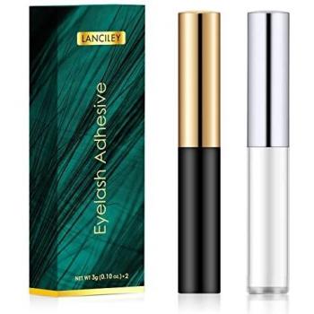 Lanciley Strip Lash Cluster Adhesive – Clear & Black, 0.1oz