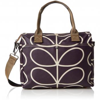 Orla Kiely Women's Matt Laminated Linear Stem Print Zip Messenger Bag