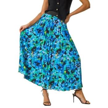 Women's Size 16 Roman Abstract Pleated Skirt – Trendy Design