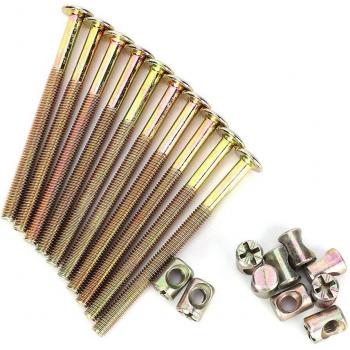 10pcs M6 Carbon Steel Fasteners with Barrel Nuts