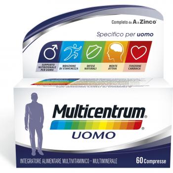 Multicentrum Uomo Integratore Multivitaminico e Multiminerale 60 Compresse