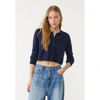 Stradivarius Cardigan Blu Marina L – Con Bottoni